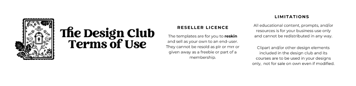 Design Club terms of use