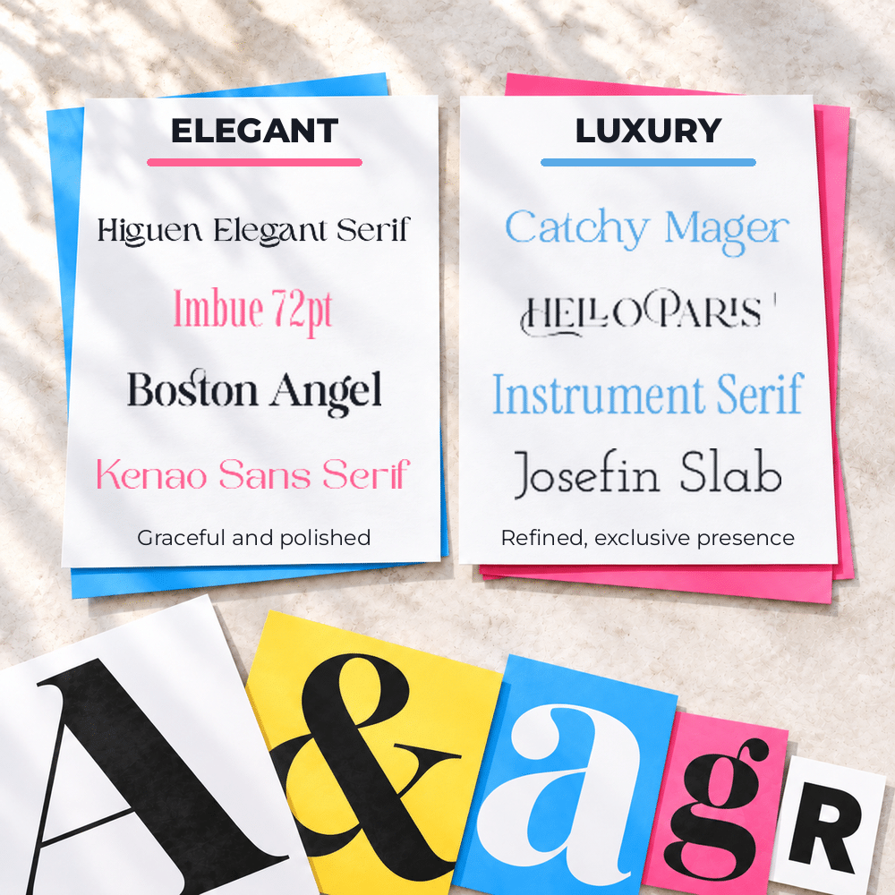 font pairings: elegant vs luxury